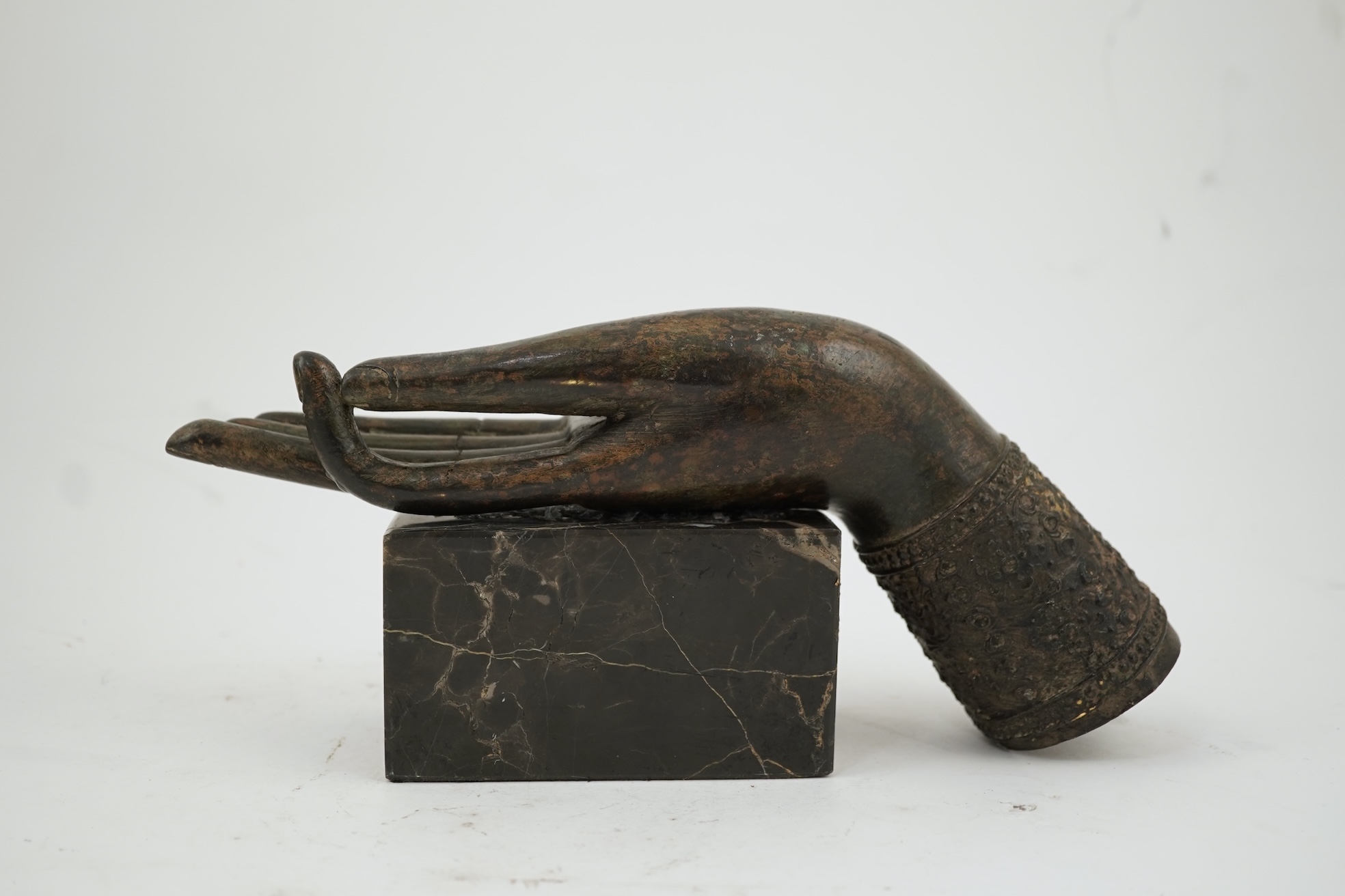 A Thai bronze Buddha's hand, 17th/18th century